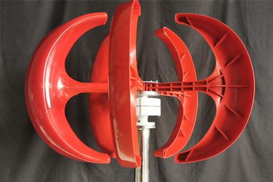 Turbina de viento roja de la linterna IP54 para del comienzo del punto bajo del hogar 200W 12V 24V de la rejilla encima de la velocidad del viento