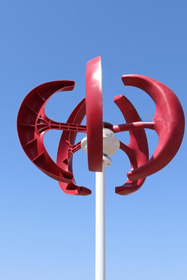 Turbina de viento roja de la linterna IP54 para del comienzo del punto bajo del hogar 200W 12V 24V de la rejilla encima de la velocidad del viento