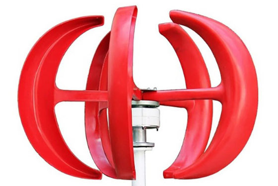 turbina de viento de poca velocidad roja de la turbina de viento de la linterna 100W 12V 24V