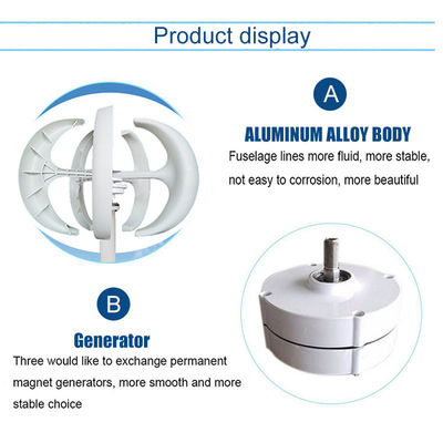 El tejado del ODM del OEM montó el molino de viento vertical vertical de la turbina de viento de AXIS 200W 12V para el uso del hogar